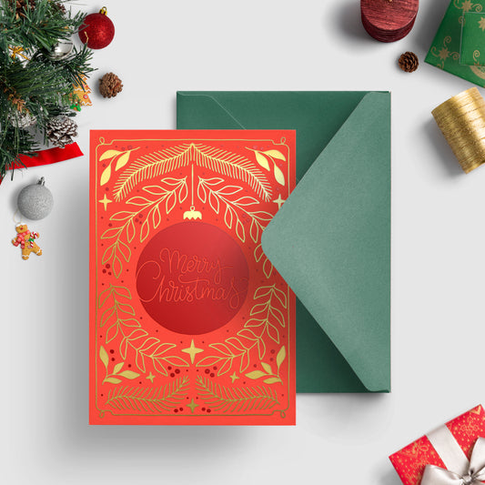 A6 Deluxe Merry Christmas Card + Envelope | 01