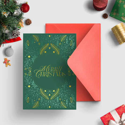 A6 Deluxe Merry Christmas Card + Envelope | 04