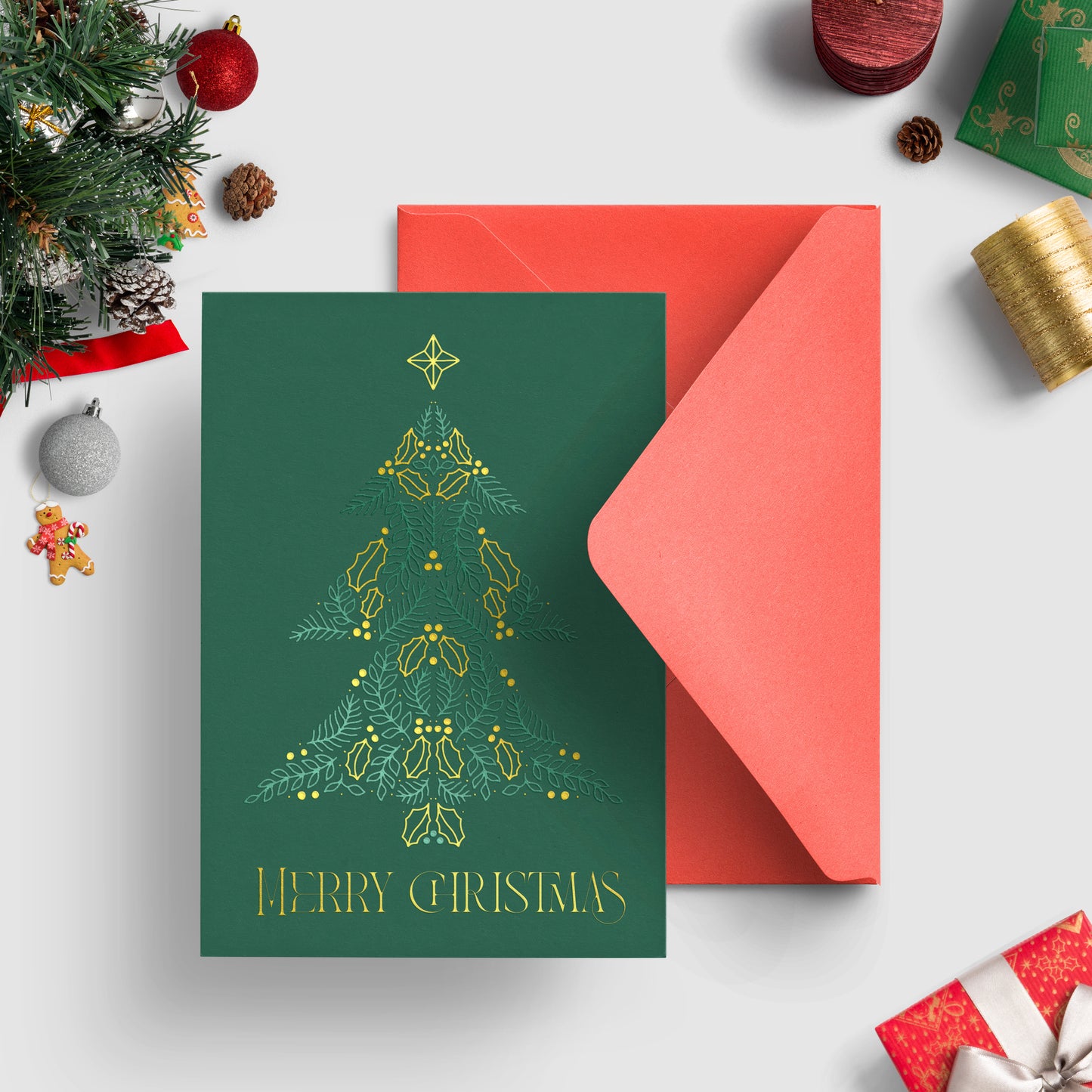 A6 Deluxe Merry Christmas Card + Envelope | 05