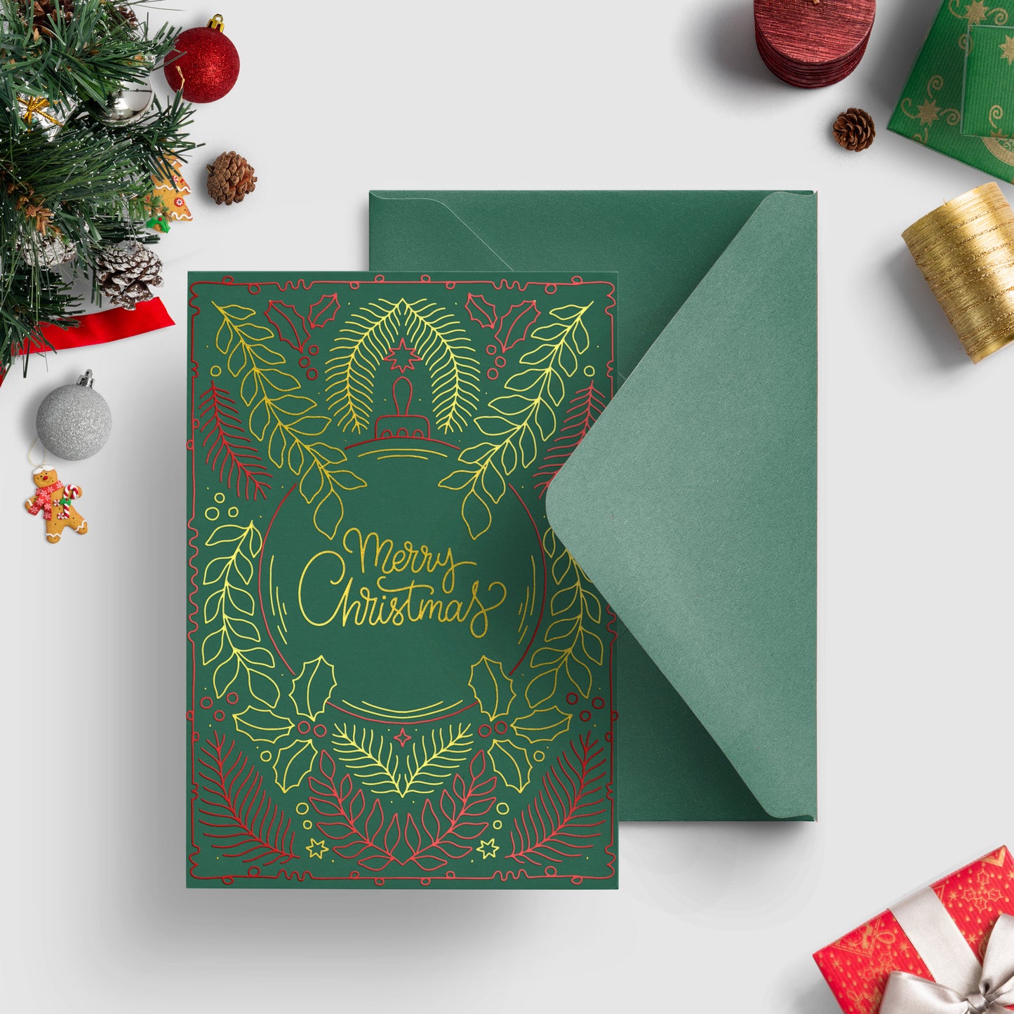 A6 Deluxe Merry Christmas Card + Envelope | 06