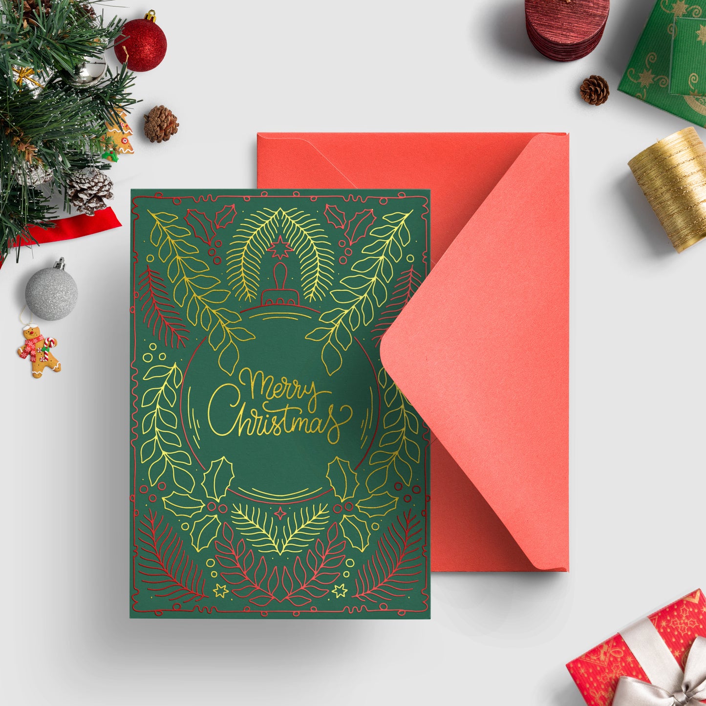 A6 Deluxe Merry Christmas Card + Envelope | 06