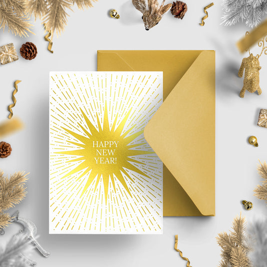 A6 Deluxe New Years Card + Envelope | 01